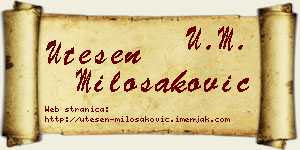 Utešen Milošaković vizit kartica